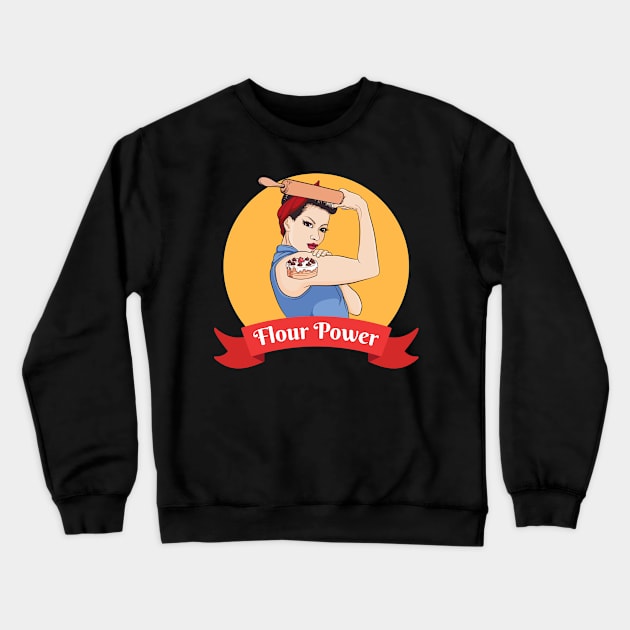 Flour Power Crewneck Sweatshirt by sqwear